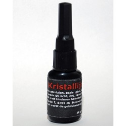 KRISTALLIJM 10 GRAM~Lijmt kristal snel, gemakkelijk en blijvend glashelder.